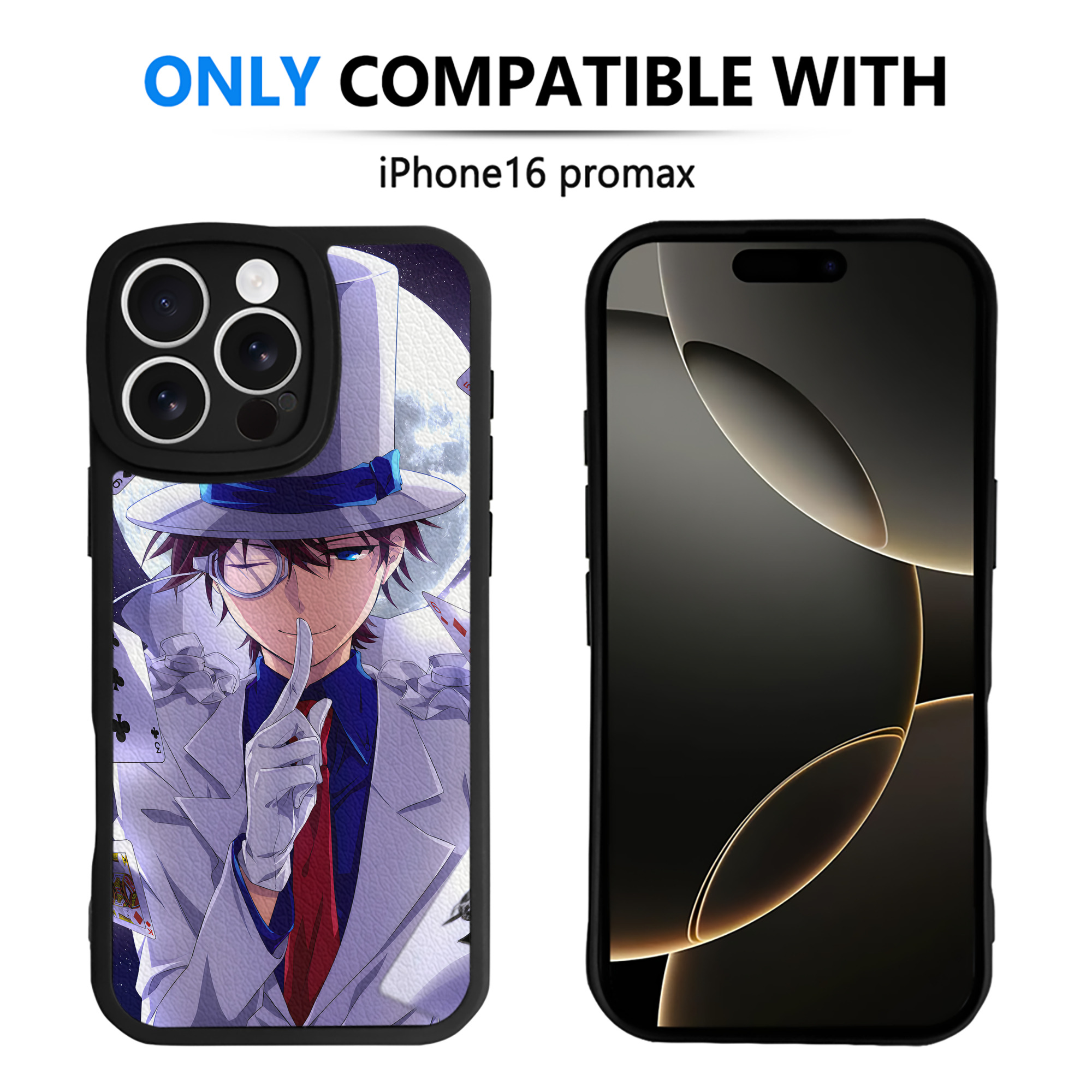 （画像用） 名探偵コナン Detective Conan 【iPhone 16シリーズ対応】シリコンスマホケース（レザー調） 材質：シリコン